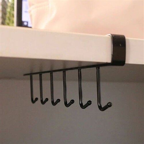 Punch-free Double-row Hooks Kitchen Cupboard Under Shelf