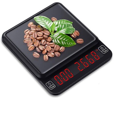 Hand ffee Scale Household Small Timing Electronic Scale Touc