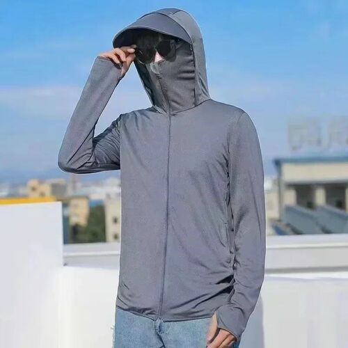 Mens Sun Protection Clothes Thin Mesh Quick Dry Breathable