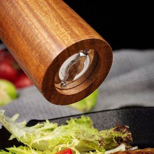 Salt And Pepper Mills, Solid Wood Pepper Mill With Strong