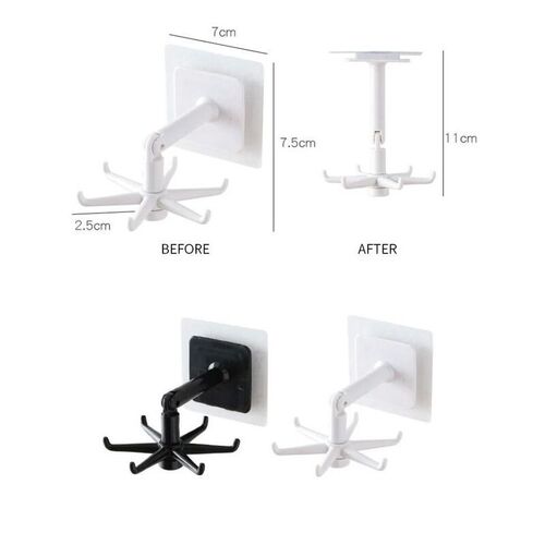 No Punching Strong Sticky Hook 360 Degree Rotatable Hook Kit