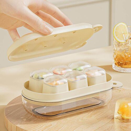 Ice Cube Mold Press Ice Maker with Lid, Food-Grade DIY Ice T