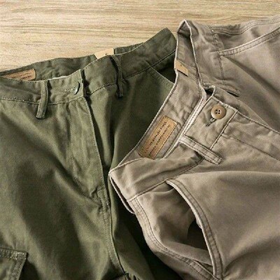 Summer New Mens Working Shorts Loose-Fit Straight-Leg