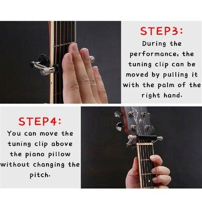 Metal Guitar Capo Black Universal Sliding Moving Capo Folk