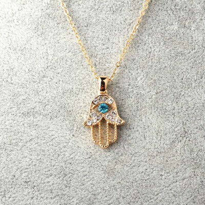 10pcs Alloy Crystal Fatima Hand Earring Charms Turkish Vinta