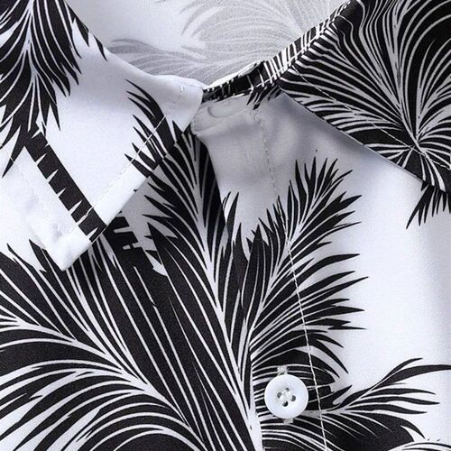 ZAFUL Hawaiian Shirts for Men Tropical Coconut ree Print Sho