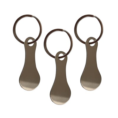 1/3pcs Ring For Key Keychain Metal Aluminum Alloy Sliver Col