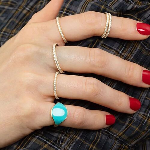 Tiny cate Micro Pave Zircon Rings For Women rendy Chic Cryst