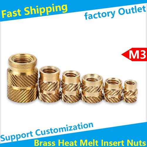 Brass Hot Melt Inset Nuts Heating Molding Copper Thread Inse