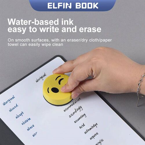 ELFIN BOOK 8 Colors Whiteboard Pens, Fine Tip Magnetic Water