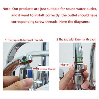 Water Faucet Color Changing Temperature Sensitive Gradient L