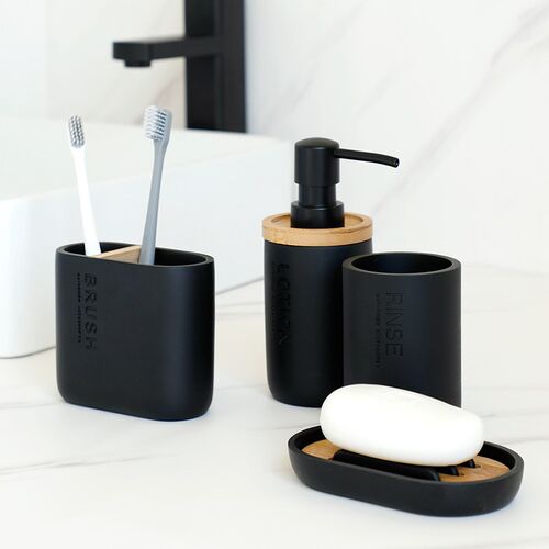 Matte Black Bathroom Accessories Set Or Single Toothbrush ho