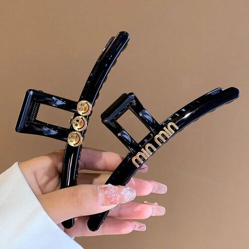Large Black Letter Hair Claw Clip For Women Hairpins Girls S