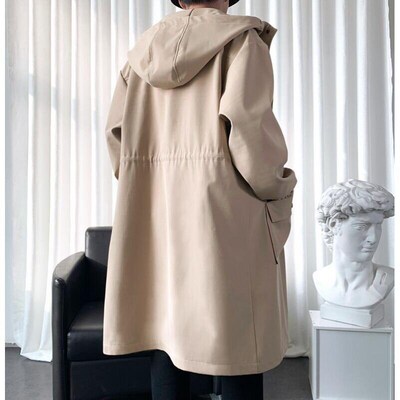 renchcoat Mens Mid-length Mens Korean-style Fashionable Lo