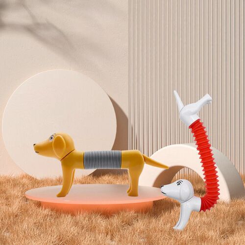 Cute Retractable Dog Tubes Sensory Fidget Toy Sress Relieve