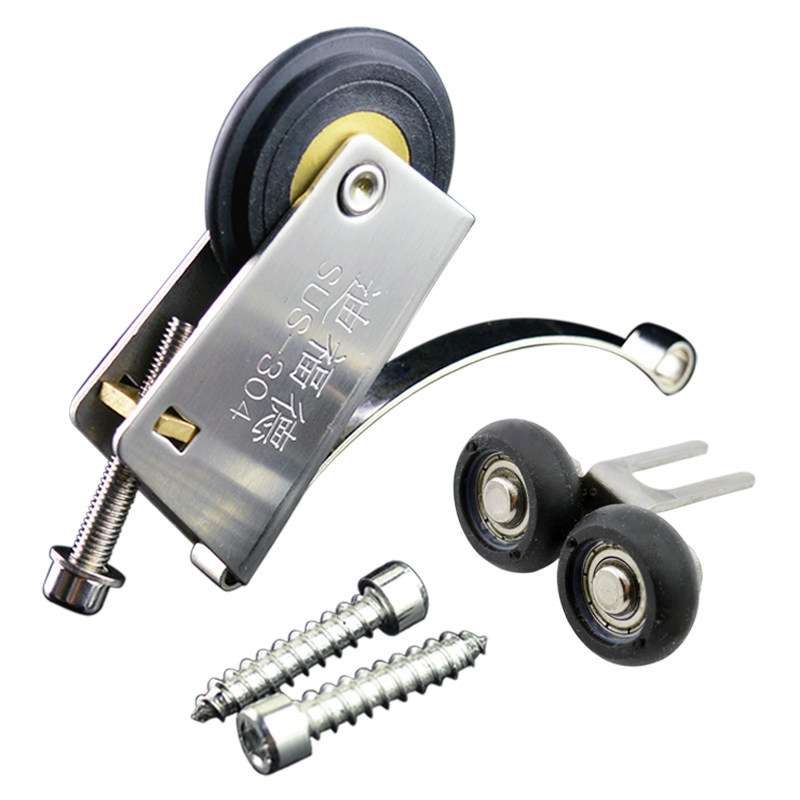 淋浴房滑轮子移门30不锈钢防锈铜芯凸轮衣柜凹滚轮浴室防水轱辘