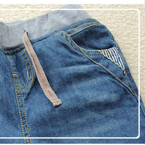 Kids Winter Jeans Pants Plus Velvet Children Thicken Warm De