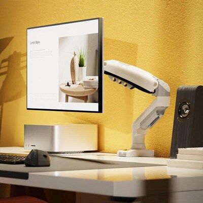 Computer monitor stand, robotic arm, cantilever desktop