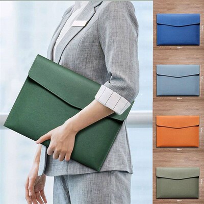 A4 File Pocket Dustproof Documents Pouch Business PU Leather