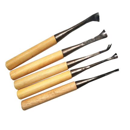 东阳深圆雕刻刀镂空木雕刀木刻刀木雕工具打坯翘头深圆刀圆凿磨好