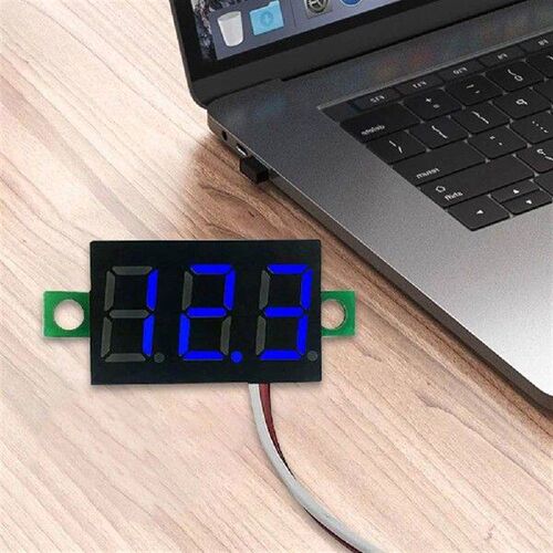 2 Wires DC Volt Meter LED Display 0.28 Inch Digital Voltage