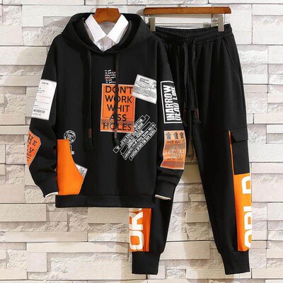 Fashion Men	s Set Korean Style Autumn Winter Elastic