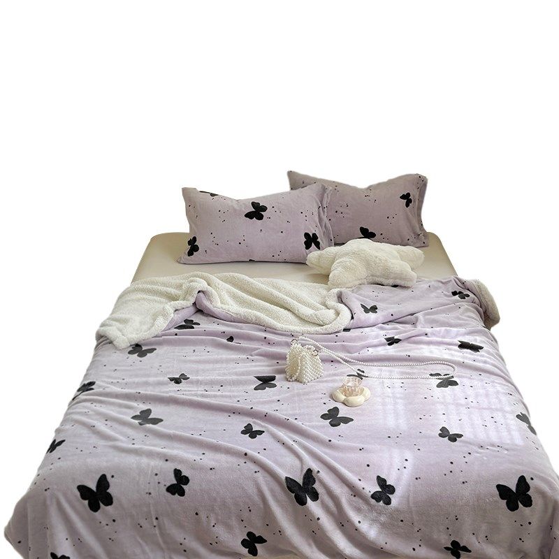 羊羔绒毛毯子毛巾被办公室午睡沙发毯儿童空调毯学生珊瑚绒被罩