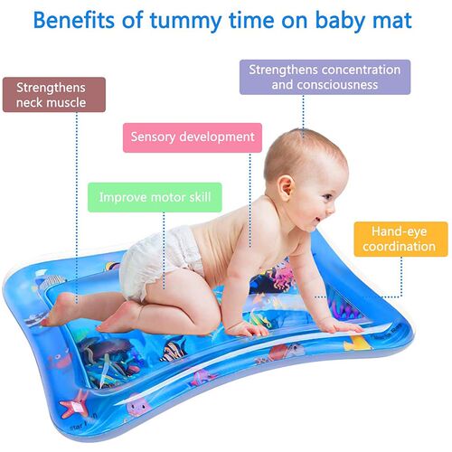 Baby Water Mat Inflatable Water Play Mat Crawling Pad Game I