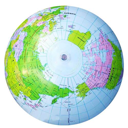 30cm Inflatable Globe World Earth Ocean Map Ball Educational