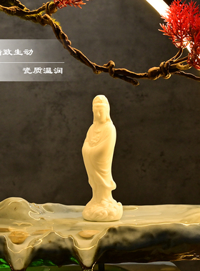 桌面假山流水摆件创意客厅造景装饰台灯雾化加湿乔迁门店开业礼品