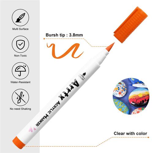 Arrtx Acrylic Paint Pens, Extra Fine Tip Acrylic Paint Marke