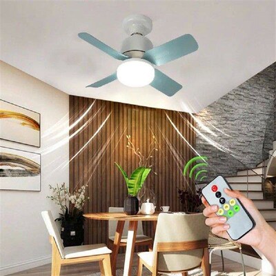 E27 Socket Ceiling Fan Light with Remote Control 14W