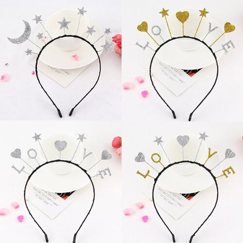 Princess Girl Halloween Party Crown Headband Glitter Powder