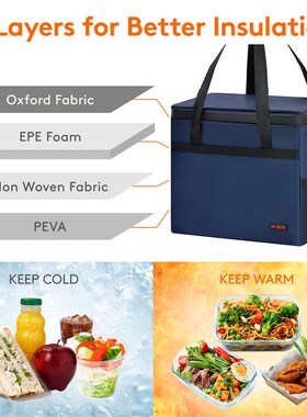 25L Large Lunch Bag waterproof Insulated Cooler Bag cold box