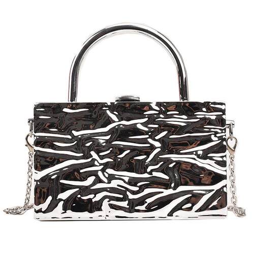 Metal Handle Box Design Women Party Clutch Bag 2023 New Shou