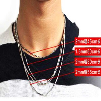 Wu Yanzu personality piece twill mens titanium steel neckla
