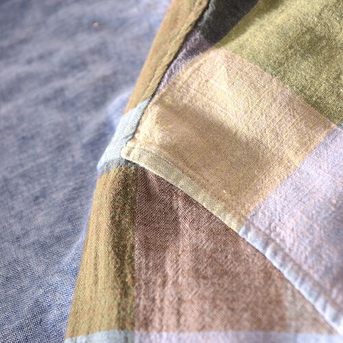 Cotton Linen Casual Plaid Shirts for Men Long Sleeve ops Mal