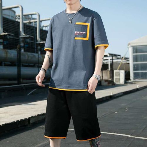 Suit Mens Summer Clothes Fashionable Handsome Mens Short-s