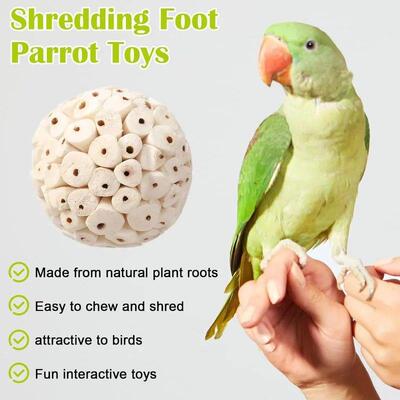 Parrot Chewing Toy Ball Chew Shred Foraging Bird Cage Access