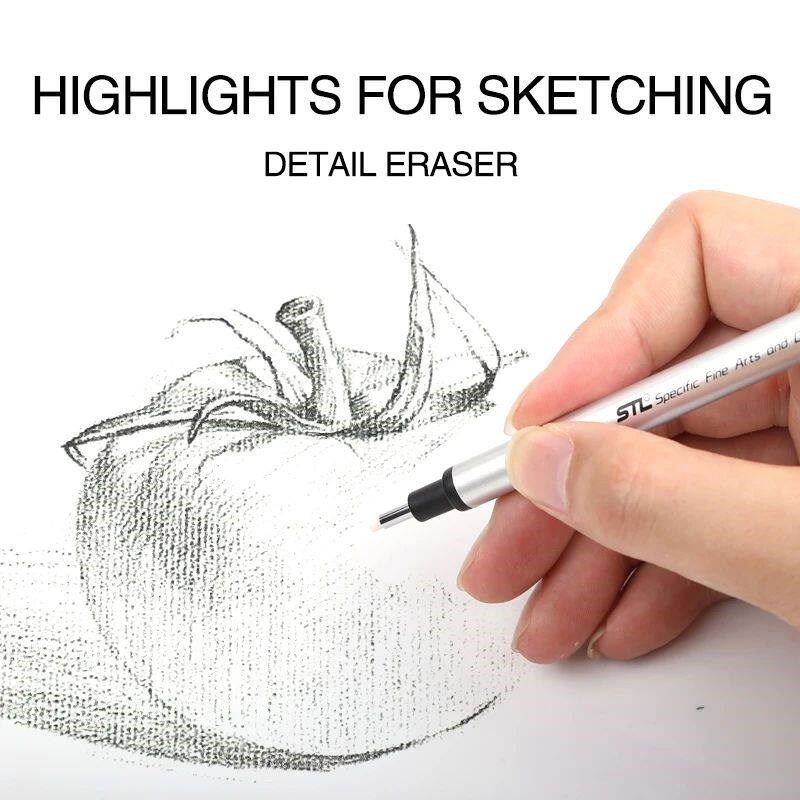 Eraser Mechanical Highlighting Round Square Refillable Pen S - 实物图