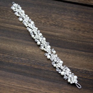 Bridal Bridesmaid Flower Girls Diamante Crystal Pearl Headba