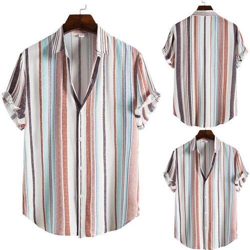 2023 Summer Fashion Men Shirts Man Stripe Shirt Mens tops 男