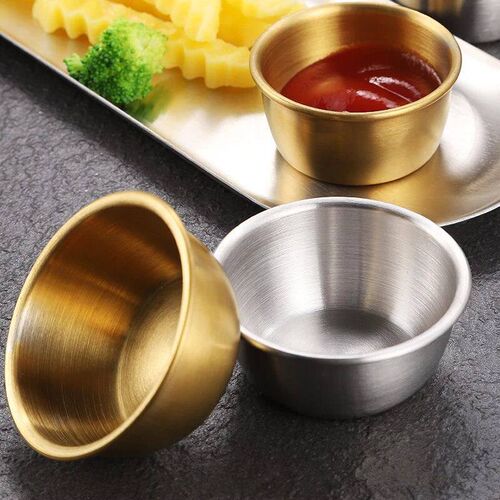 Korean Stainless Steel Small Sauce Cup Seasoning Spice Dishe