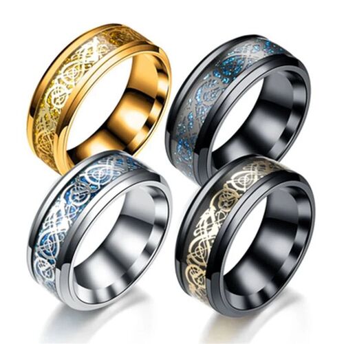 2023 Dragon Ring For Men Women Wedding Stainless Steel Jewel