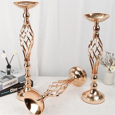 Flowers Metal Candle Holders Wedding Centerpiece Flowers Vas