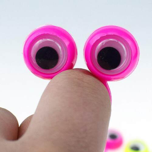 50Pcs Eye Finger Puppets Googly Eyes Rings Eyeball Ring Kit