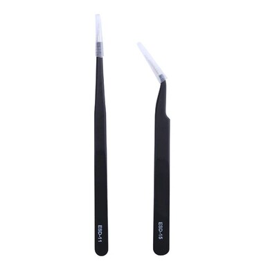 2pcs/lot Anti-static Precision Tweezers Set Pinzas Pincet St