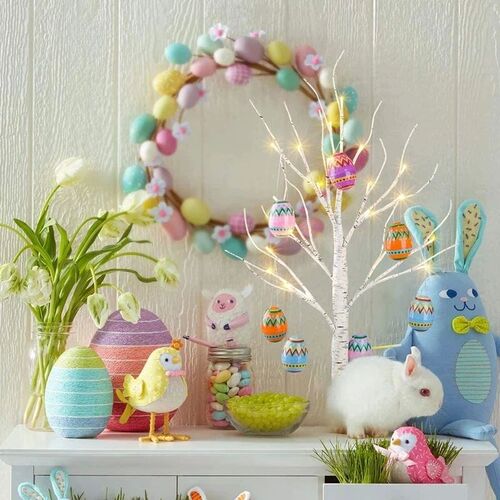 62cm Easter Birch Tree Led Light Decoration For Home Easter