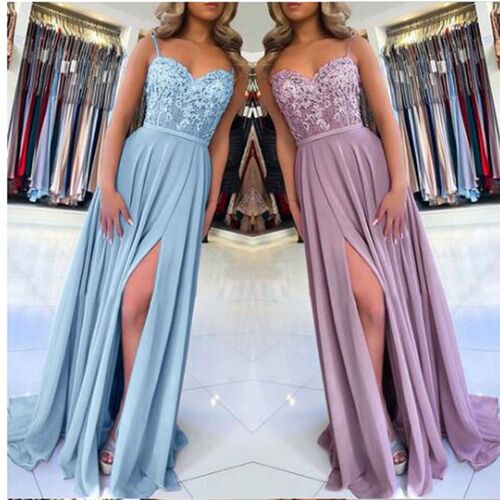 Summer Lace Party Dress Women White Purple Long Pleated