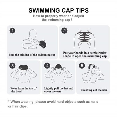 Swim Cap 2 Pack Silicone No Slip Swimming Caps Long Hair Uni